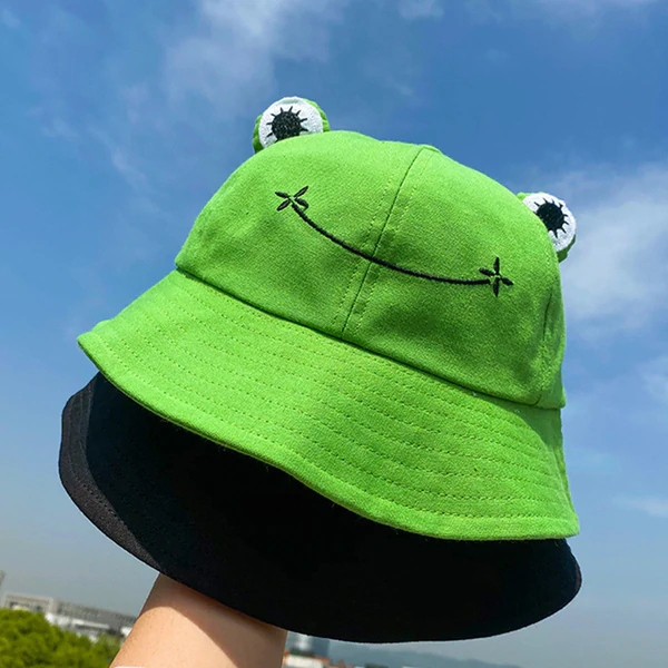 green frog hat adult size
