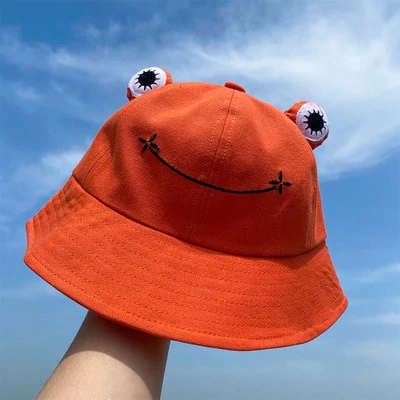 orange frog hat