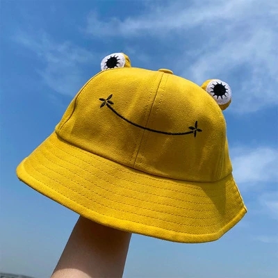 yellow frog hat